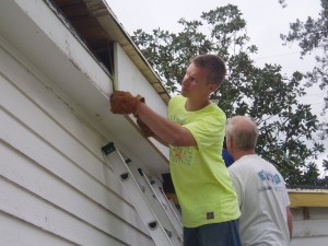 Putting on fasci at Habitat for Humanity